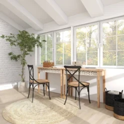 Large Farmhouse Wood Console Table Brown - Olivia & May -Furniture Specialty Store GUEST c4f0f86a c34f 4248 9ee8 ebaec5c136ae