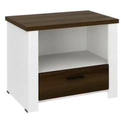 Costway 2PCS Accent Nightstand Drawer And Open Shelf Sofa End Table Bedroom Living Room