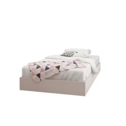 Paris Platform Bed With Headboard White - Nexera