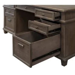 Carson Double Pedestal Desk Brown - Martin Furniture -Furniture Specialty Store GUEST c62b2708 643c 4ae9 b3fb 2422a25543ae