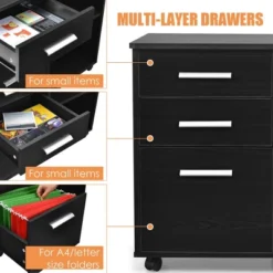 Costway 3-Drawer File Cabinet Mobile Lateral Cabinet Printer Stand EspressoBlack 19 Costway 3-Drawer File Cabinet Mobile Lateral Cabinet Printer Stand EspressoBlack -Furniture Specialty Store GUEST c63aca27 e100 4871 bc5b 4b38b994876f