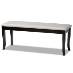 Cornelie Fabric Upholstered Wood Dining Bench - Baxton Studio -Furniture Specialty Store GUEST c645c42d b390 470a aa3d f493238a84b9