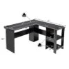 Costway Modern L-Shaped Computer Desk Writing Study Office Corner Desk W/Shelves -Furniture Specialty Store GUEST c64d6922 ff92 471a bd83 04ddb05b2165