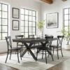7pc Hayden Extendable Dining Set With Camille Chairs Matte Black/Slate - Crosley -Furniture Specialty Store GUEST c690a6b5 38b3 4534 8076 99d04ffd6cb3