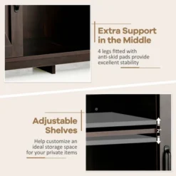 Costway Buffet Storage Cabinet Farmhouse Sideboard W/9-Bottle Wine Rack & 2 Doors 19 Costway Buffet Storage Cabinet Farmhouse Sideboard W/9-Bottle Wine Rack & 2 Doors -Furniture Specialty Store GUEST c6e02401 fb9a 4aad 94ed 46258586f1d9