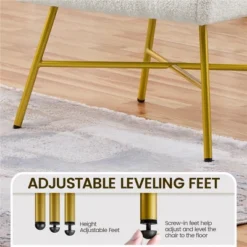 Yaheetech Boucle Barrel Chair Accent Chair With Armrest, White 10 Yaheetech Boucle Barrel Chair Accent Chair With Armrest, White -Furniture Specialty Store GUEST c825cbdd aa48 41b0 8005 aac6bc499250