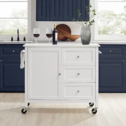 Soren Stone Top Kitchen Island/Cart White - Crosley 32 Soren Stone Top Kitchen Island/Cart White - Crosley -Furniture Specialty Store GUEST c9142842 3d9d 4e03 83f4 f6298b345bd3