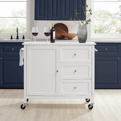 Soren Stone Top Kitchen Island/Cart White - Crosley 17 Soren Stone Top Kitchen Island/Cart White - Crosley - Image 15