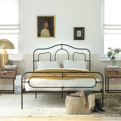 Primrose Metal Bed Frame With Secured Slats Headboard And Footboard - Mr. Kate 4 Primrose Metal Bed Frame With Secured Slats Headboard And Footboard - Mr. Kate - Image 2