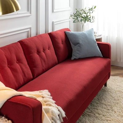 76" Mikhail Sofa Ruby Red - Zinus 8 76" Mikhail Sofa Ruby Red - Zinus - Image 6