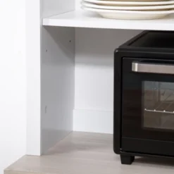 HOMCOM 70" Kitchen Buffet Hutch With 3-Tier Shelving, Freestanding Storage Pantry Cabinet With Adjustable Shelves, Countertop, White -Furniture Specialty Store GUEST c9973eae b34b 4fa2 b8a7 484e213183c8