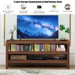 Costway 3-Tier TV Stand Console Cabinet For TV's Up To 45'' W/ Storage Shelves -Furniture Specialty Store GUEST ca69885a a36f 4d3e a593 ee66e5e6e127