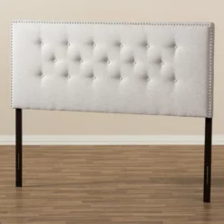 Windsor Modern And Contemporary Fabric Upholstered Headboard Beige - Baxton Studio -Furniture Specialty Store GUEST cb10aa37 9ec6 4404 9d63 e5a817a4cae7