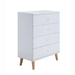 Retreat Mid-Century 4 Drawer Chest White - MiBasics -Furniture Specialty Store GUEST cbc641df c561 4aee 9bdc a703f9fd442e
