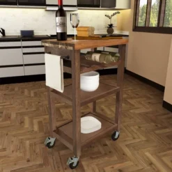 Belden Rolling Kitchen Cart - Steve Silver