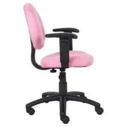 Microfiber Deluxe Posture Chair With Adjustable Arms - Boss Office Products