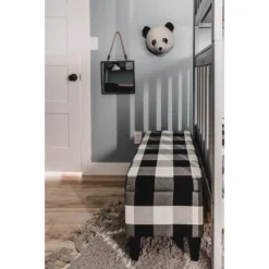 Large Decorative Storage Bench Black Plaid - HomePop -Furniture Specialty Store GUEST cd084d66 f78b 4a9d bd8a 011eb4726f5b