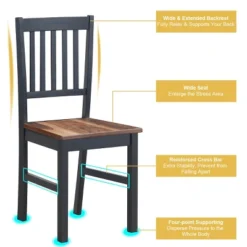 Set Of 4 Dining Chair Kitchen Black Spindle Back Side Chair With Solid Wooden Legs -Furniture Specialty Store GUEST cd4b6e66 c9a9 4173 87ea f59b8595b9e7