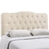Annabel King Upholstered Fabric Headboard Ivory - Modway