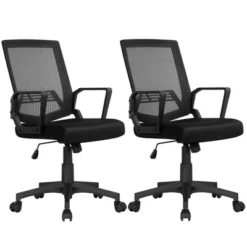 Yaheetech Adjustable Mid-Back Office Chair Computer Chair With Wheels -Furniture Specialty Store GUEST cda7bd30 0ed6 4247 840c 5ef789a829b9