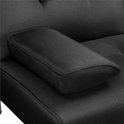 Yaheetech Convertible Futon Sofa Bed Tufted Fabric Futon With Cupholders And Pillows -Furniture Specialty Store GUEST cdb17eb5 fbc9 4cd4 bb2b 9c11482e4d27