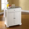 Alexandria Granite Top Portable Kitchen Island/Cart White/Gray - Crosley -Furniture Specialty Store GUEST cdc6a1fe 3693 44c9 a9a8 cb7fdc3c5ded