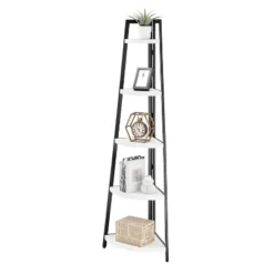 70" Free Standing 5 Tier Pyramid Corner Shelf - Danya B. 25 70" Free Standing 5 Tier Pyramid Corner Shelf - Danya B. -Furniture Specialty Store GUEST cdf46c97 6a1a 4c43 b0e4 6ade56421627