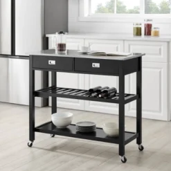 Chloe Stainless Steel Top Kitchen Island Cart - Crosley -Furniture Specialty Store GUEST ce3ef3d9 5770 4b45 bf03 e26b4ec53c34