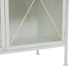 Modern Farmhouse Metal Cabinet White - Olivia & May -Furniture Specialty Store GUEST ce3f936a 2470 4c7d a167 dc1fc92a7d0b