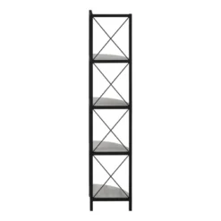 59.25" 4 Tier Mix Material X Design Etagere Bookcase - EveryRoom -Furniture Specialty Store GUEST ce9963fa 139f 46b6 b723 71ebff624b75