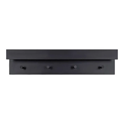 36" X 7.5" X 4.5" Levie Wood Wall Shelf Ledge With Knobs - Kate & Laurel All Things Decor 3 36" X 7.5" X 4.5" Levie Wood Wall Shelf Ledge With Knobs - Kate & Laurel All Things Decor