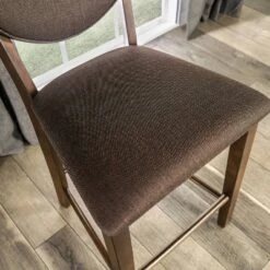 Set Of 2 Raven Padded Seat Counter Height Barstools Walnut - HOMES: Inside + Out -Furniture Specialty Store GUEST cf45efca c761 43a4 9ecb 5378acbf965d