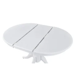 Mid-Century 5-Piece Extendable Round Dining Table Set White-ModernLuxe -Furniture Specialty Store GUEST d017931d 2742 48cb 8663 2bc97c2838e1