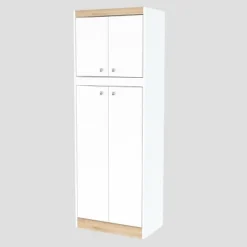 4 Doors Kitchen Storage Cabinet White/Oak - Inval -Furniture Specialty Store GUEST d0da46bf 83eb 4030 bf39 36fd979dd345