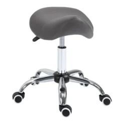 HOMCOM Ergonomic Rolling Saddle Stool PU Leather Hydraulic Spa Stool Height Adjustable Swivel Drafting Medical Salon Chair -Furniture Specialty Store GUEST d0ea76a1 af7c 4ac6 a00e a51660adc2ce