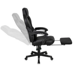 Flash Furniture Gaming Desk With Cup Holder/Headphone Hook/Monitor Stand & Reclining Back/Arms Gaming Chair With Footrest -Furniture Specialty Store GUEST d0f5f4be 904a 460c 967c 66c66d53b815