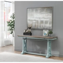 Skye Occasional Fold Out Console Table Blue - Treasure Trove Accents -Furniture Specialty Store GUEST d128b88b 3858 465c a26a ac32a54fd0e7