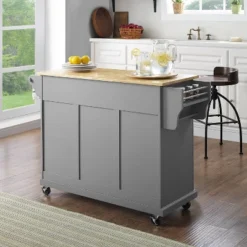 Natural Wood Top Kitchen Cart/Island Vintage Gray - Crosley -Furniture Specialty Store GUEST d152a7d6 fa5c 4145 ba18 4c8dc40ec382