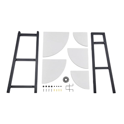 70" Free Standing 5 Tier Pyramid Corner Shelf - Danya B. 15 70" Free Standing 5 Tier Pyramid Corner Shelf - Danya B. - Image 13