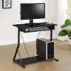 Alastair Computer Desk With Keyboard Tray And Storage Shelf Black - Coaster -Furniture Specialty Store GUEST d1f237b5 9a13 43ff 9f4a 753b79c0950c