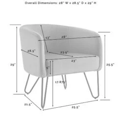 Parkway Velvet Accent Chair - Crosley -Furniture Specialty Store GUEST d2e7e529 8a4d 429b bf40 ad23299b171f