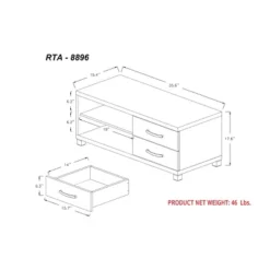 35.6" TV Stand For TVs Up To 40" Black - Techni Mobili -Furniture Specialty Store GUEST d3dfb058 e6fd 48fb 9242 922c655045c6