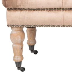 Barney Tufted Bench W/ Brass Nail Heads - Safavieh -Furniture Specialty Store GUEST d41ac43e cce8 4f3e 86dc 5cd4208acf51