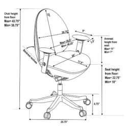 Deco Lux Executive Office Chair Black - Techni Mobili -Furniture Specialty Store GUEST d41b0da4 ee7b 4146 b432 b46802c36858