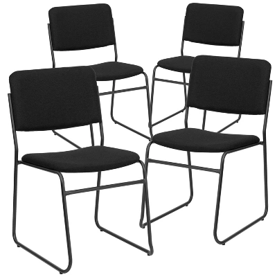 Flash Furniture 4 Pack HERCULES Series 500 Lb. Capacity High Density Stacking Chair With Sled Base 3 Flash Furniture 4 Pack HERCULES Series 500 Lb. Capacity High Density Stacking Chair With Sled Base