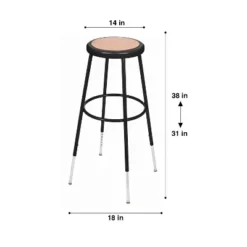 Set Of 2 32"-39" Height Adjustable Heavy Duty Steel Accent Barstools Black - Hampden Furnishings -Furniture Specialty Store GUEST d4635753 5d9f 4f21 872f 673437695dd1