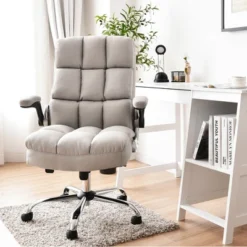 Costway High Back Big & Tall Office Chair Adjustable Swivel W/Flip-up Arm 15 Costway High Back Big & Tall Office Chair Adjustable Swivel W/Flip-up Arm -Furniture Specialty Store GUEST d4d5132b 09c2 41a9 9e22 6f25af26756f