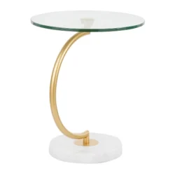 C End Contemporary Table White/Gold - LumiSource -Furniture Specialty Store GUEST d5aa37ed 1fbf 4d08 bc3b c6c669612d0e