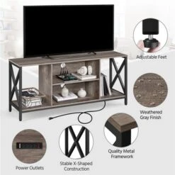 Yaheetech Industrial TV Stand TV Console With Storage -Furniture Specialty Store GUEST d5bd293a 4047 4bd7 98c3 478751daeb86