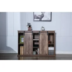 Weston Sliding Barn Door TV Stand For TVs Up To 50" Natural - Boraam -Furniture Specialty Store GUEST d648974c e845 409c a468 83d6e637d7d8